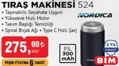 NORDİCA TIRAŞ MAKİNESİ 524 NORDİCA TIRAŞ MAKİNESİ 524